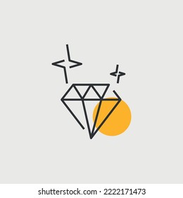 diamond gem stone vector icon