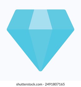 Diamond, Gems Symbol Vector Icon, Flat Style Isolated Vector Icon.