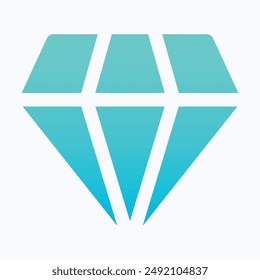 Diamond, Gems Symbol Vector Icon, Isolated Gradient Vector Icon.