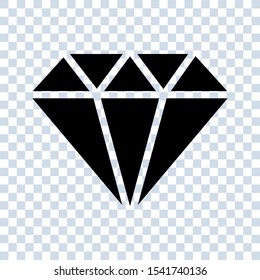 Diamond gemstone icon symbol vector. vector illustration on white background. Editable diamond icon for web and mobile.