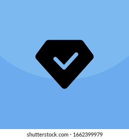 Símbolo de icono de piedra de goma de diamantes vectorial