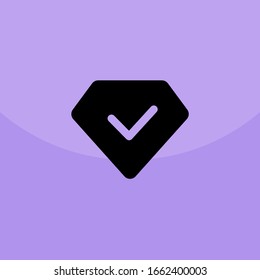 Símbolo de icono de piedra de goma de diamantes vectorial