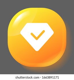 Diamond gemstone icon symbol vector
