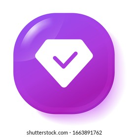 Símbolo de icono de piedra de goma de diamantes vectorial