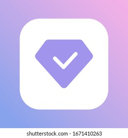 Diamond gemstone icon symbol vector