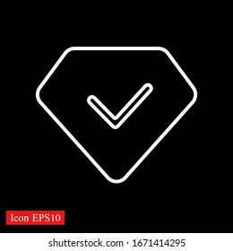 Símbolo de icono de piedra de goma de diamantes vectorial