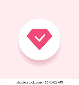 Diamond gemstone icon symbol vector