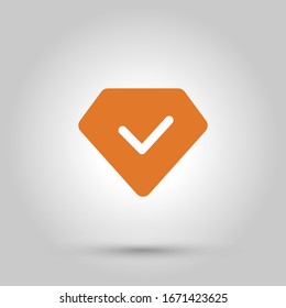 Símbolo de icono de piedra de goma de diamantes vectorial