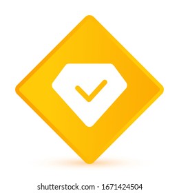 Diamond gemstone icon symbol vector