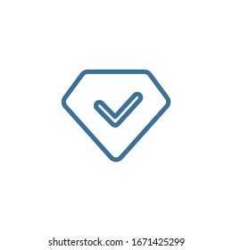Símbolo de icono de piedra de goma de diamantes vectorial