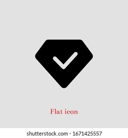 Diamond gemstone icon symbol vector