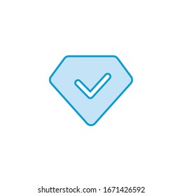 Diamond gemstone icon symbol vector