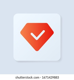Símbolo de icono de piedra de goma de diamantes vectorial