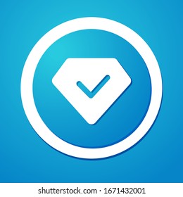 Diamond gemstone icon symbol vector