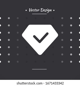 Diamond gemstone icon symbol vector