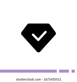 Símbolo de icono de piedra de goma de diamantes vectorial
