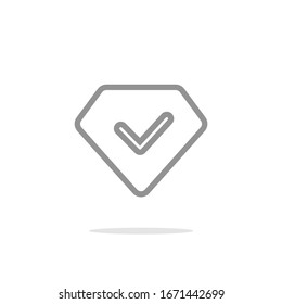 Diamant-Edelsteinsymbol-Vektorillustration