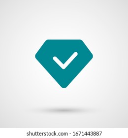 Diamond gemstone icon symbol vector