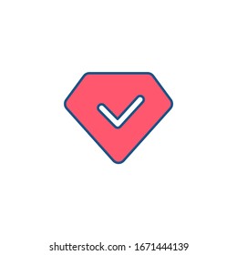 Diamant-Edelsteinsymbol-Vektorillustration