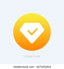 Diamond gemstone icon symbol vector