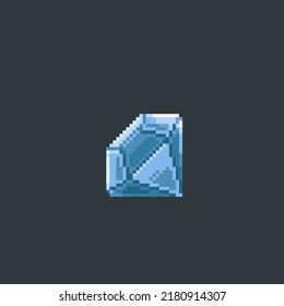 diamond gemstone in pixel art style