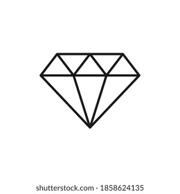 Diamant-Edelstein-Vektorsymbol für Schmuckapplikationen und Websites