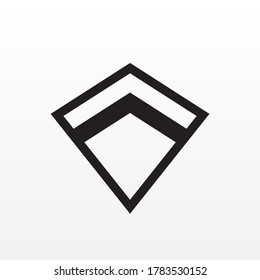 Abstraktes, einfaches Logo-Design-Symbol für die diamantgeometrische Linie