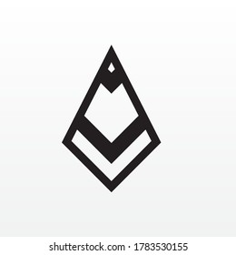 Diamond geometric line round abstract simple logo design icon