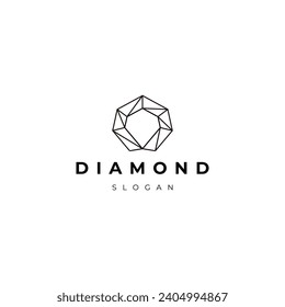 Diamond geometric logo icon design
