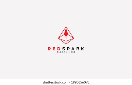 Diamond geometric logo vector icon