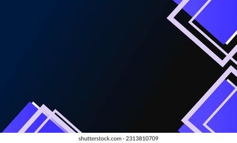 Diamond geometric outline frame on dark blue gradient abstract background