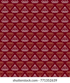 Diamond geometric seamless pattern. Abstract vector background