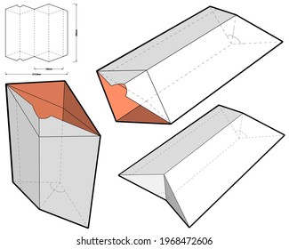 Diamond Gift Box and Die-cut Pattern. The .eps file is full scale and fully functional. Prepared for real cardboard production.