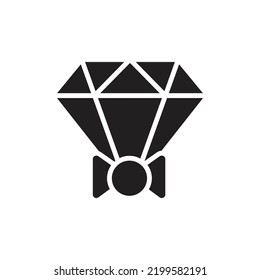 Diamond Gift Filled Icon Vector Illustration