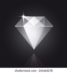 Vector de brillo de diamante - Objeto brillante y brillante