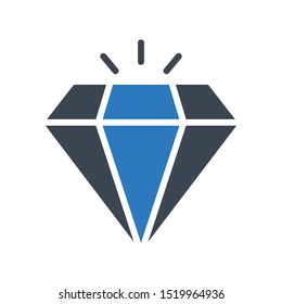 diamond glyph colour line vector icon