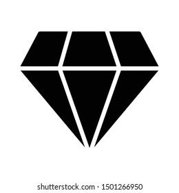 diamond glyph flat vector icon