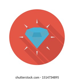 diamond glyph flat vector icon