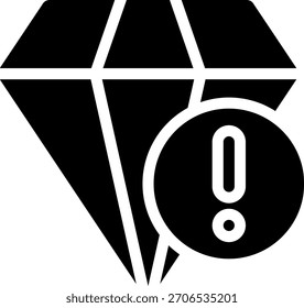 Vector de ilustración de icono de glifo de diamante