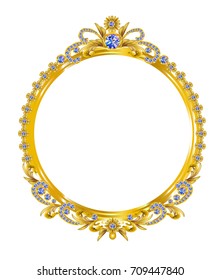 diamond and gold frame