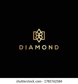 diamond gold logo icon vector design template