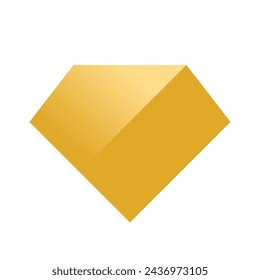 Vector del logotipo del oro del diamante, icono del diamante dorado