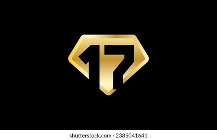 Diamond Gold Number Elegant Fashion Logo