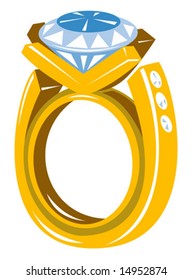 Diamond gold ring