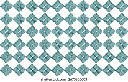 diamond green tone cube 3D seamless repeat pattern, replete image design for fabric printing or wallpaper, green abstract wall, checkerboard