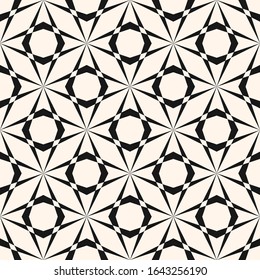 Diamond grid pattern. Abstract geometric seamless texture. Simple vector black and white ornament with rhombuses, grid, net, mesh, lattice, repeat tiles. Stylish monochrome repeated decorative design