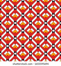 Diamantgitter nahtloses Muster. Ethnische, Stammesoberflächen. Geometrisches Ornament. Wiederholter Bushintergrund. Tapete aus Ziervolk. Abstrakte Abbildung der Geo-Vektorillustration