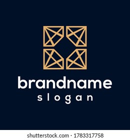 Vector de diseño del logotipo del grupo de diamantes