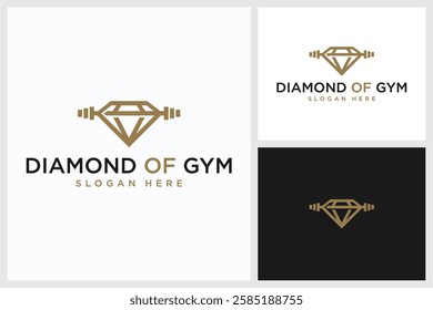 Diamond Of Gym Design Inspiration. Diamond Of Gym Symbol Logo Vector Template Design, Diamond Of Gym Design Logo Vector Illustration
