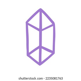 Diamond hand drawn icon design vector. 